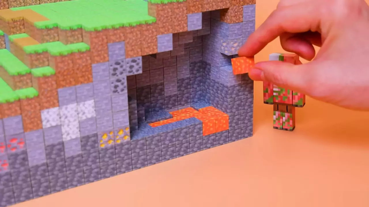 Blocs Minecraft aimanté à assembler