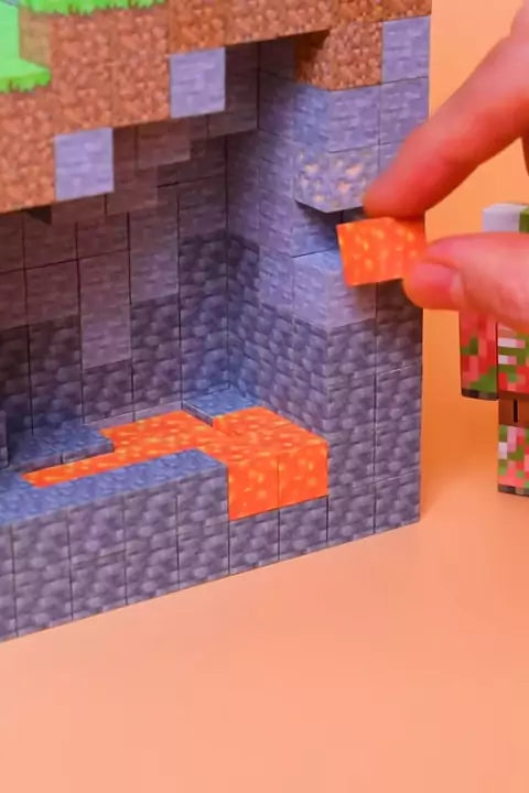 Blocs Minecraft aimanté à assembler