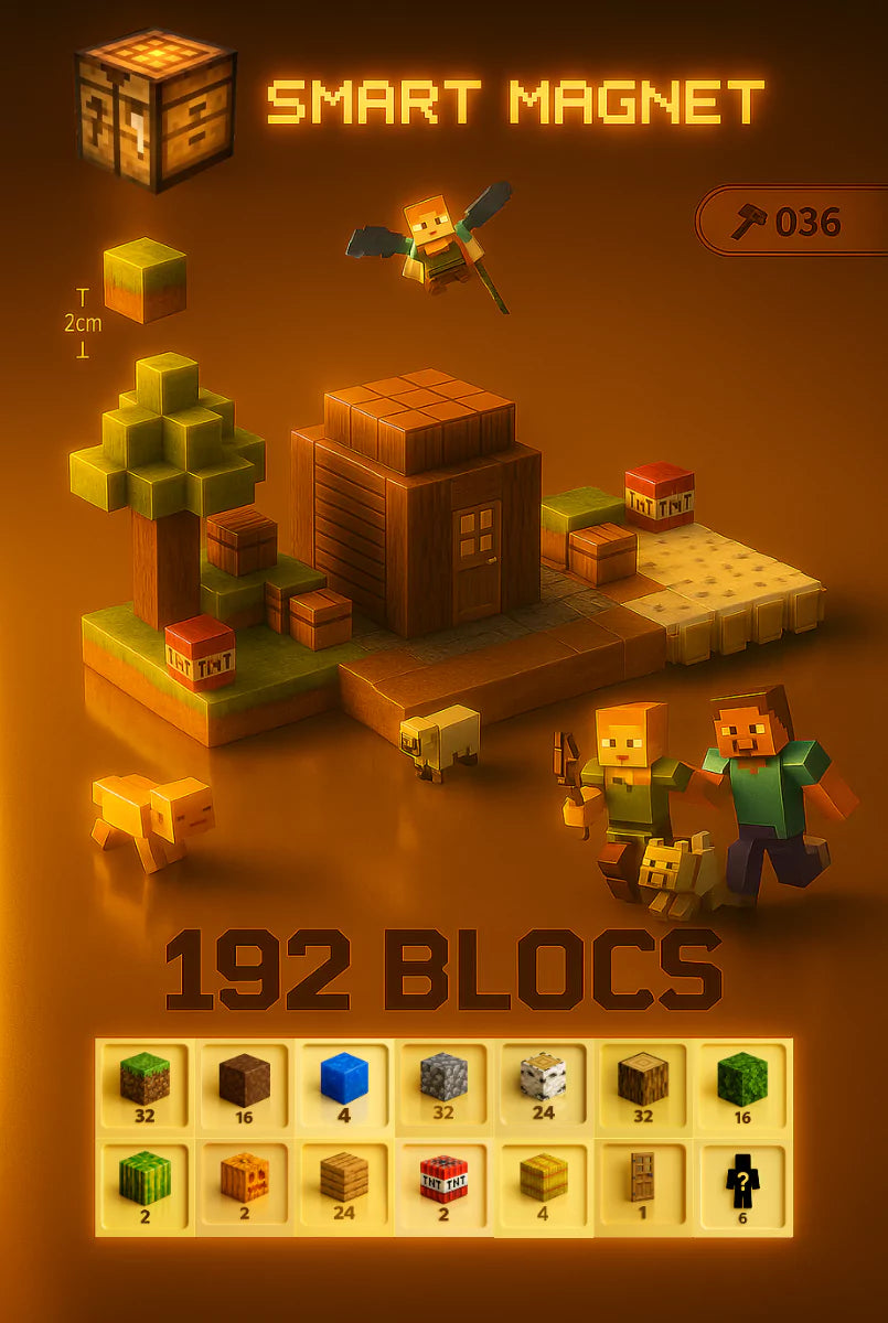 Blocs Aimantés Minecraft jouet
