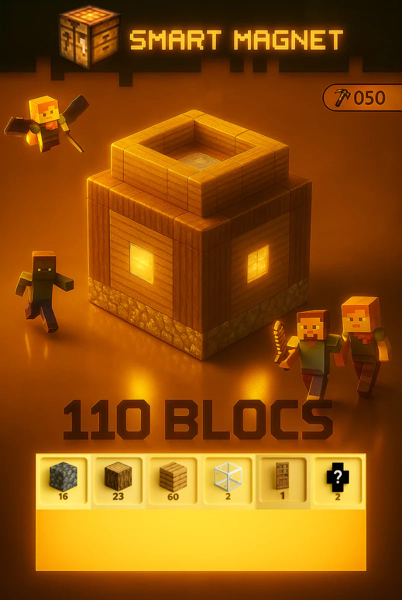 Cube Minecraft Aimantés