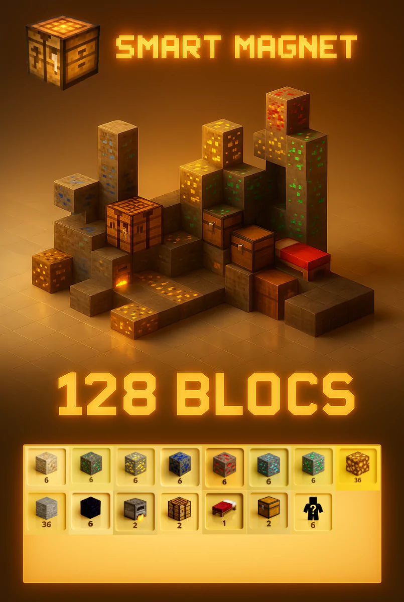 jouet Minecraft magnet