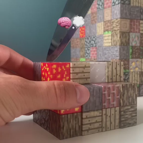 Blocs Minecraft aimantés facile à empiler 